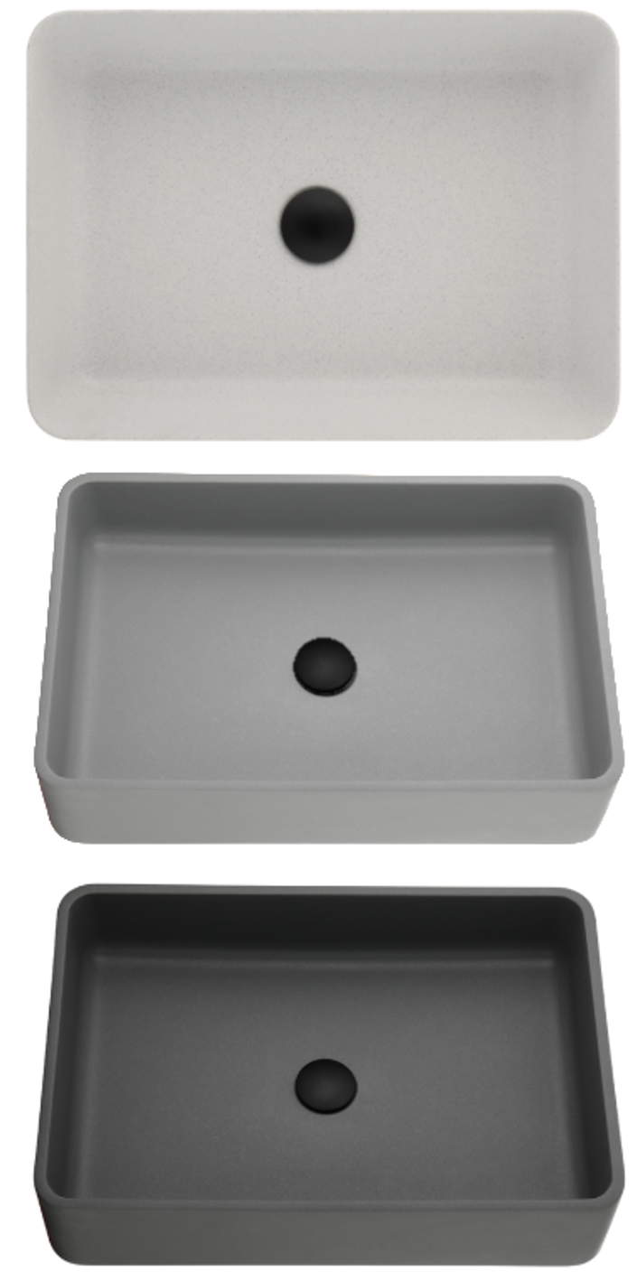 Quartz Rectangular Counter Top Basin 600mm QZ6040